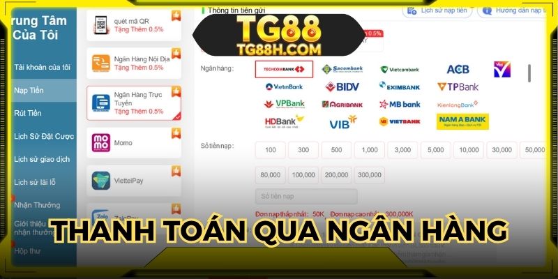 Thanh toán nhanh chóng qua tài khoản ngân hàng